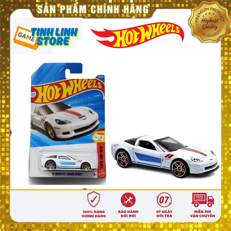 โมเดลรถเมนไลน์ Hot Wheels - 11 Corvette Grand Sport (Then And Now 7/10)