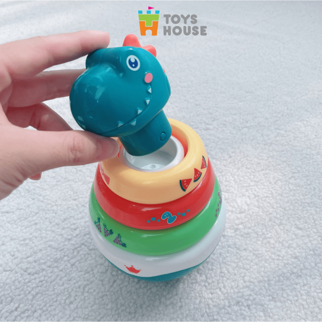 Toyhouse HE0298 ของเล่นแหวนสีสันสดใสรูปไดโนเสาร์