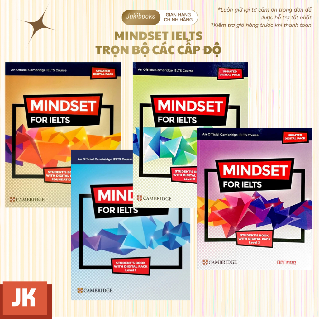 หนังสือภาษาอังกฤษ - Mindset For IELTS Foundation 1 2 3 - หนังสือเตรียมสอบ IELTS (ไม่มีรหัส)