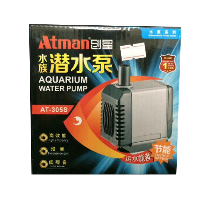 Atman AT 305S Submersible Aquarium Pump - ปั๊มกรอง,น้ําตกขนาดเล็กสําหรับพิพิธภัณฑ์สัตว์น้ํา 80L - 12