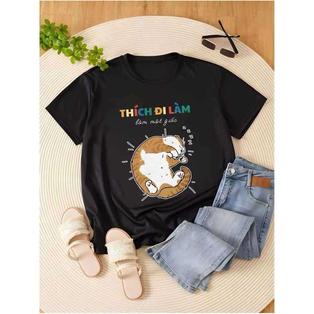 เสื้อยืด UNISEX พิมพ์ลายภาพ LIKE TO WORK ONE HIDDEN ทําจากผ้าฝ้ายยืดสี่ทาง BOONE