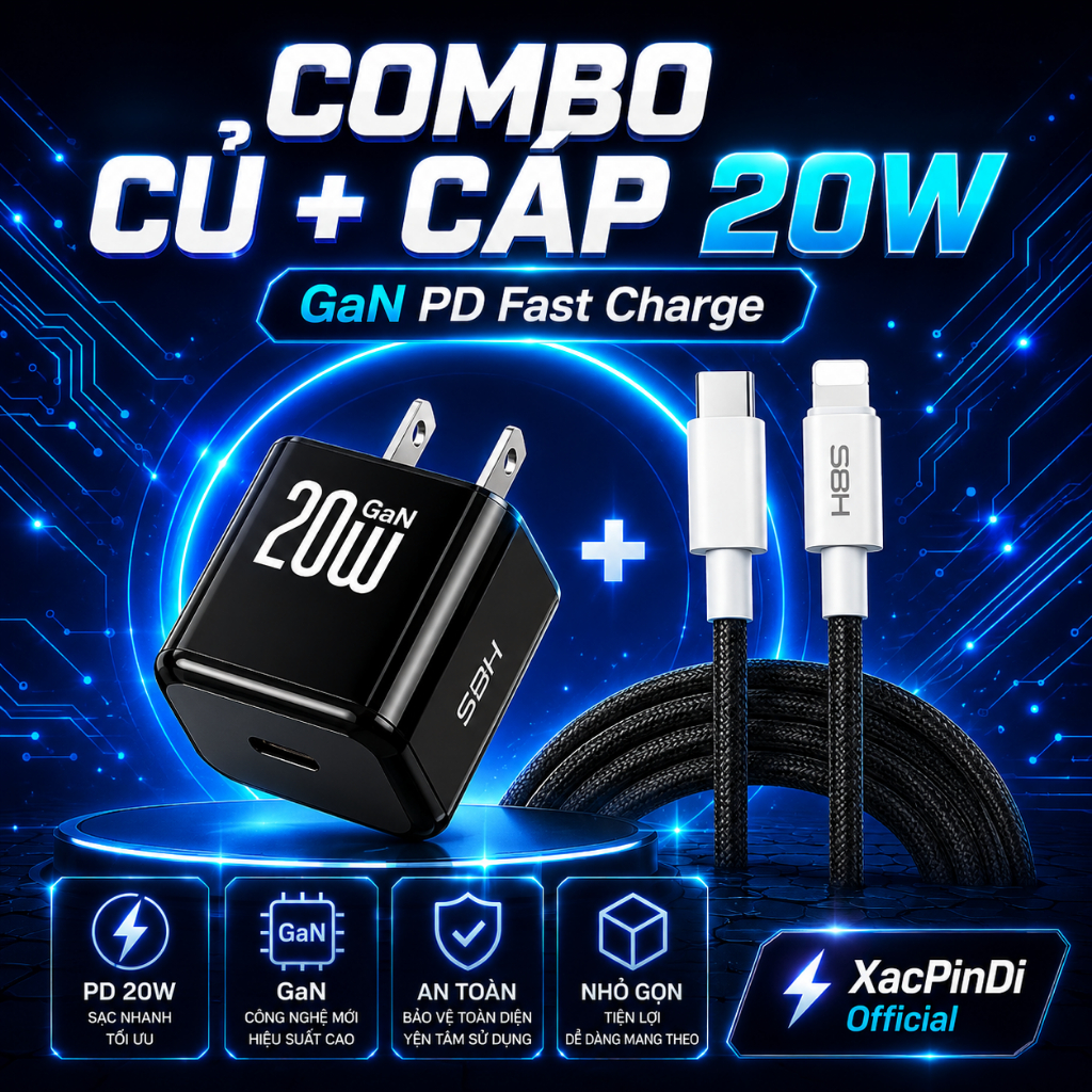 20W GaN PD Charger สําหรับ Iphone 7 ถึง 14 สีดําพรีเมี่ยม, รวม 1M,2M,3M ร่ม Type-C ถึง Lightning Cab