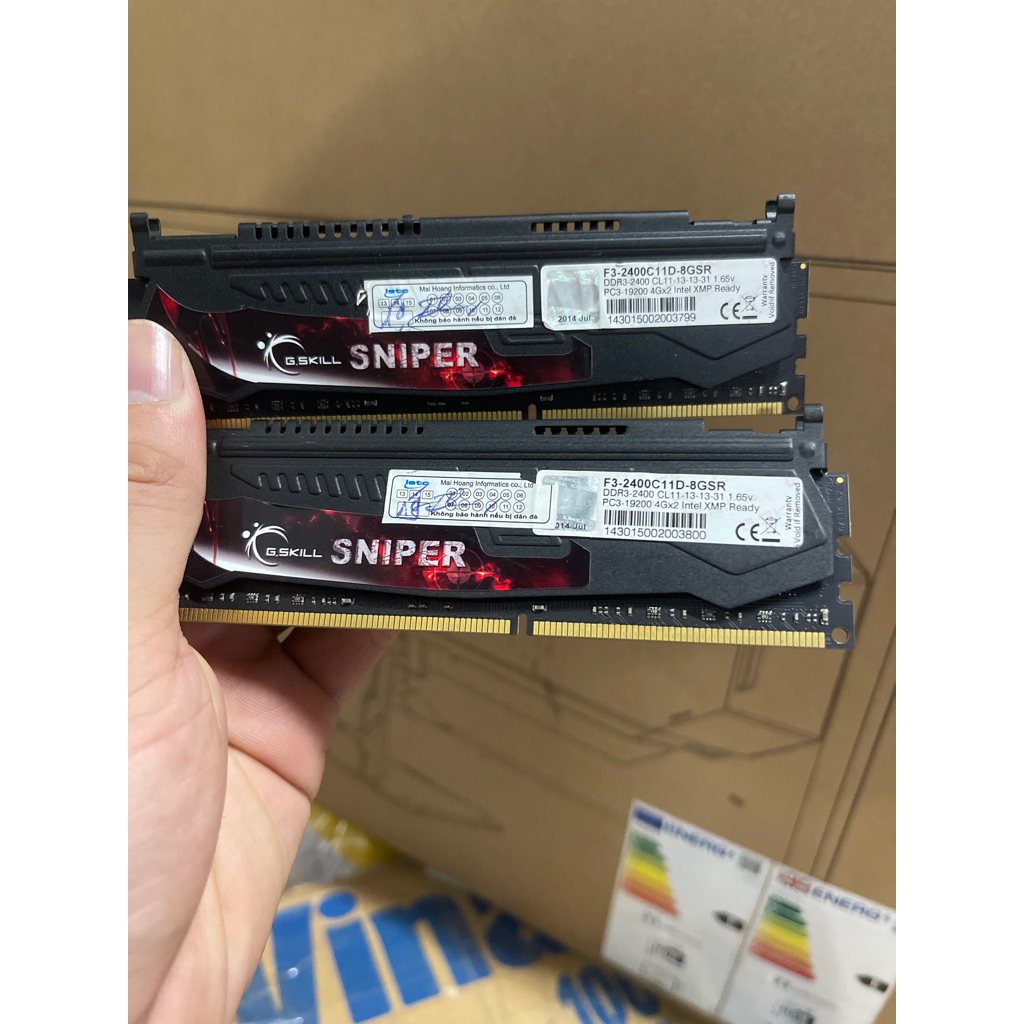 Gskill 4G x2 ddr3 ram คู่รถบัสใหญ่ 2400 (ทั้งหมด 8Gb)