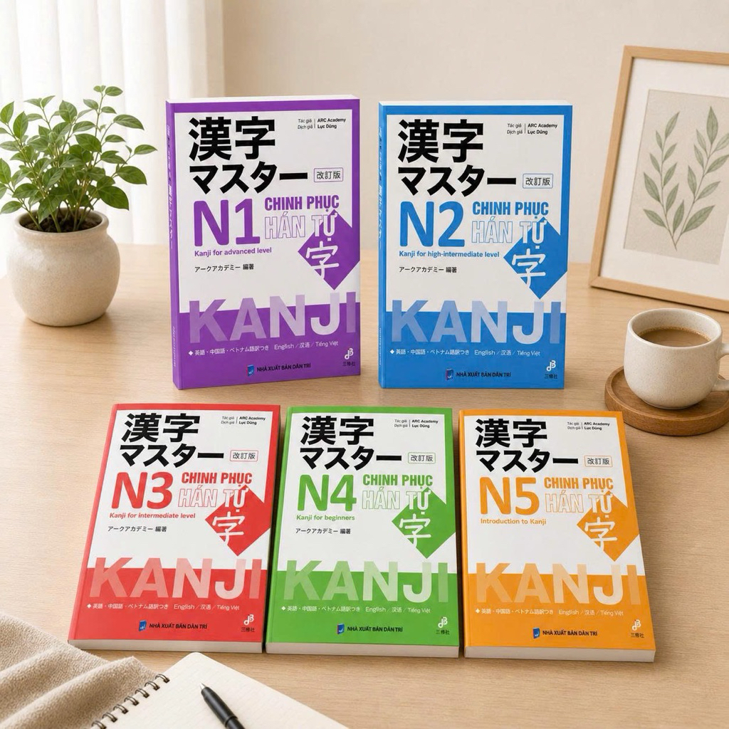 หนังสือญี่ปุ่น - คันจิมาสุตะ N5.เอ็น4.N3.เอ็น2.N1 (แปลเวียดนาม)