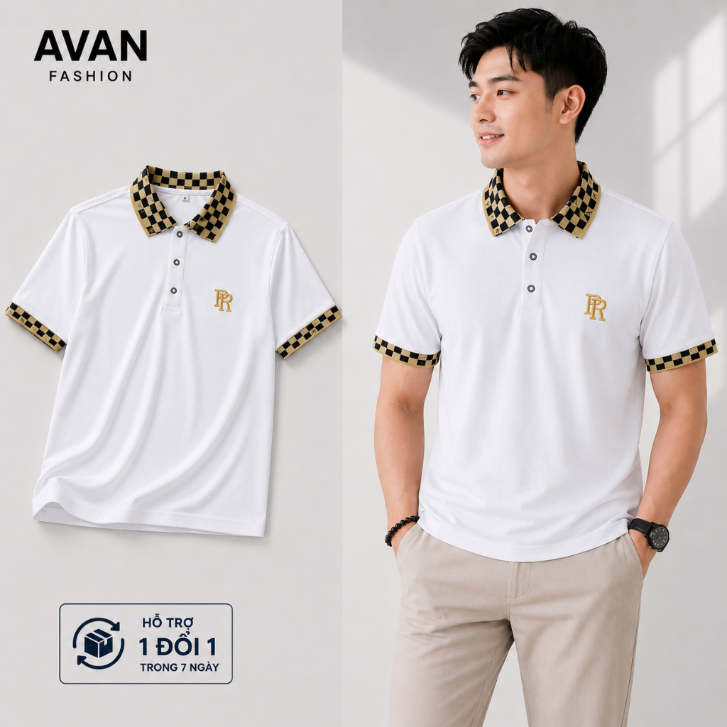 เสื้อยืดผู้ชายแขนสั้นผ้าคอตตอนกันลื่นทรงตรง MKT5501