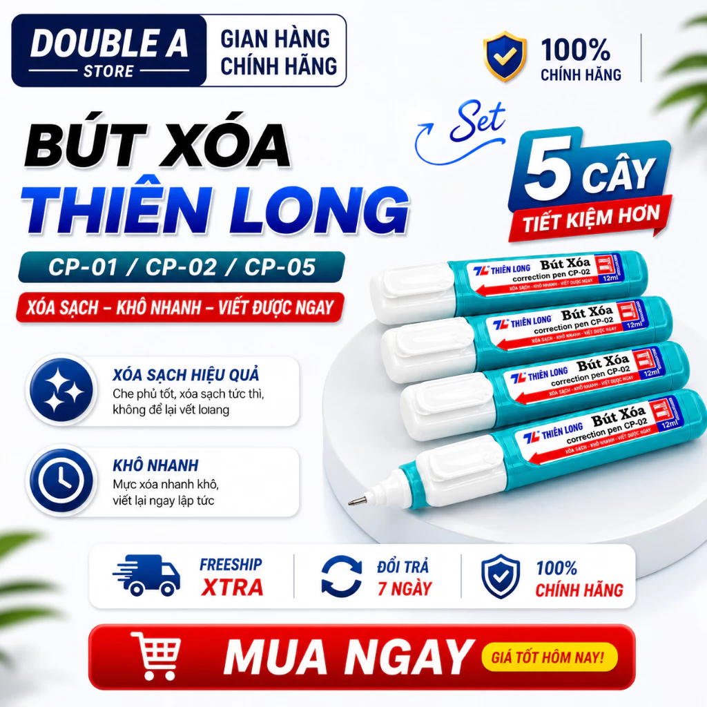 [ของแท้] ชุดปากกาลบได้ Thien Long CP01 / CP02 / CP05 เขียนได้หลายวัสดุ