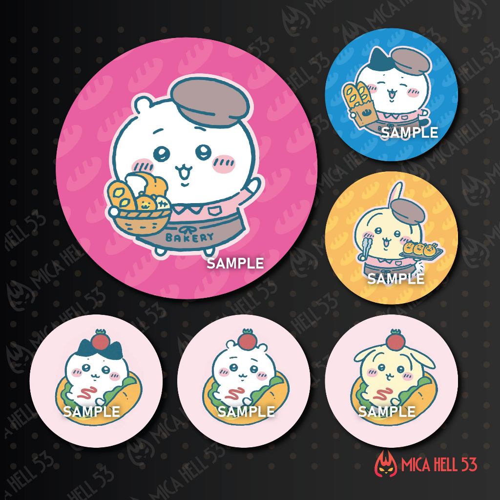 Chiikawa Glitter Badge อะนิเมะมังงะ Badge Hachiware Usagi Momonga Rakko HH174