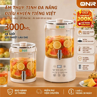 [HỎA TỐC] Ấm Đun Siêu Tốc 3L, Phiên Bản Việt Nam, Bình Giữ Nhiệt Thủy Tinh Dung Tích Lớn Có Vòi Rót