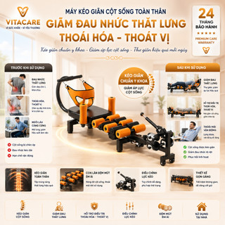 Máy kéo giãn cột sống lưng bằng điện, Máy kéo giãn cột sống cổ hỗ trợ giảm đau lưng (Bảo hành 2 năm)