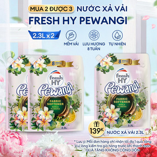 COMBO 2 TẶNG 1 Nước xả vải fresh HY Pewangi 2L3 mùi thơm đặc biệt, mềm vải, hương nước hoa