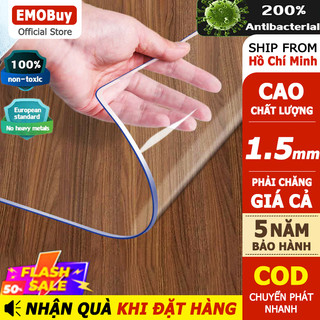 Khăn trải bàn bằng nhựa PVC dẻo không thấm nước trong suốt  Chống dầu Lót Bàn Tấm Chống Trơn Trượt Chống ThấmMiếng