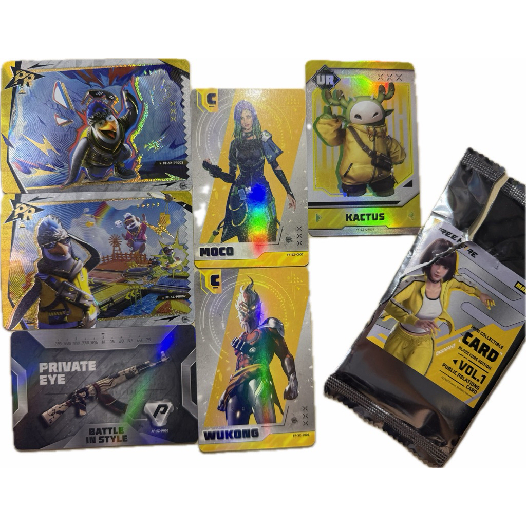 FF Garena Free Fire Limited Hologram Corner Card Cool Offline Gift