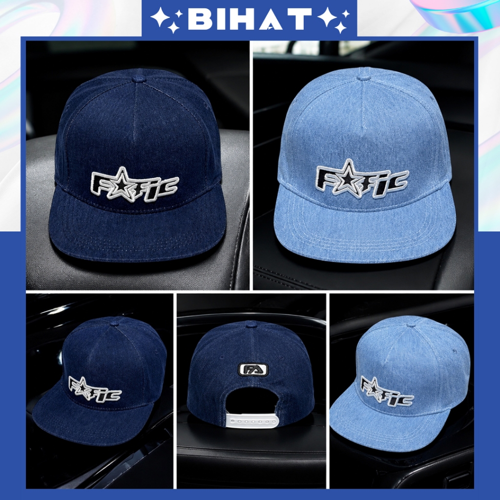 หมวก snapback เบสบอลแบบล็อคปุ่มสําหรับผู้ชายและผู้หญิง, หมวกยีนส์แบบย้อนกลับสไตล์ฮิปฮอปส่วนบุคคล FA.