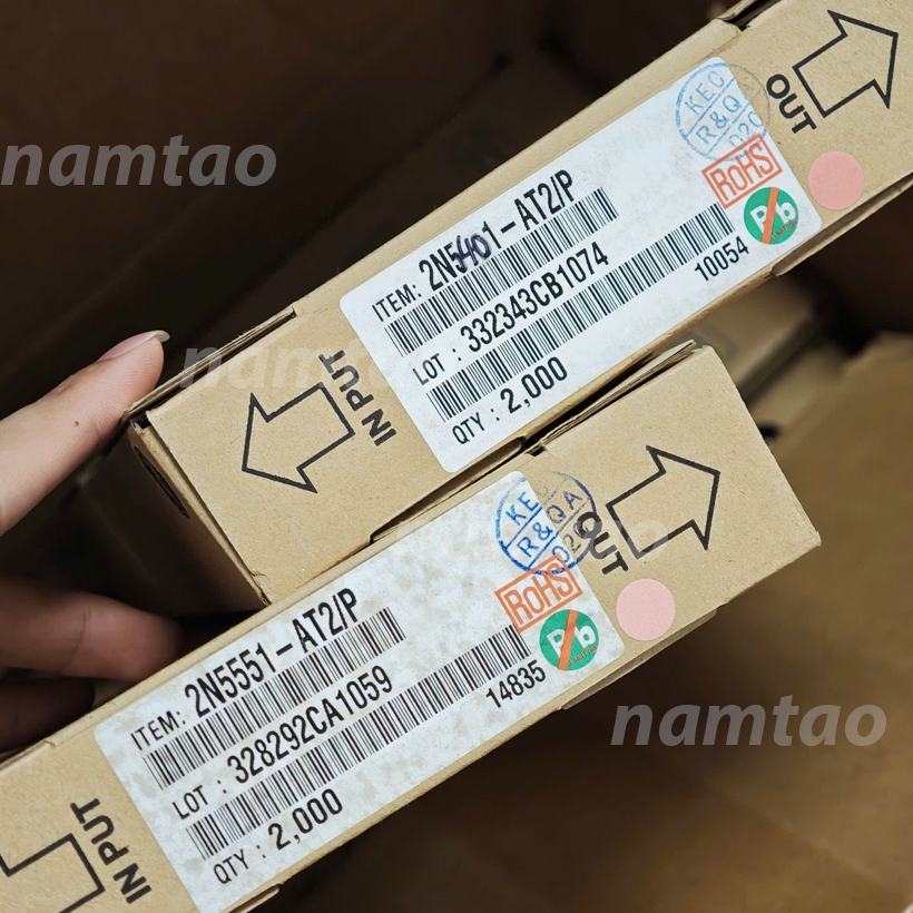 ทรานซิสเตอร์ 2N5551, 2N5401 5551 5401 ของแท้ KEC หมุดทองแดงใหม่ 100%