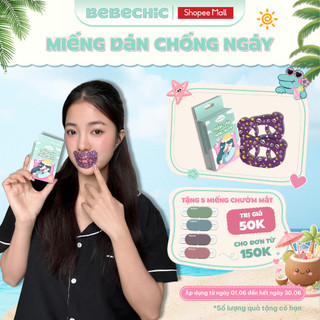 Miếng Dán Chống Ngáy Ngủ BEBECHIC Giảm Nghiến Răng, Ngăn Chảy Nước Bọt Khi Ngủ (Hộp 30 miếng)