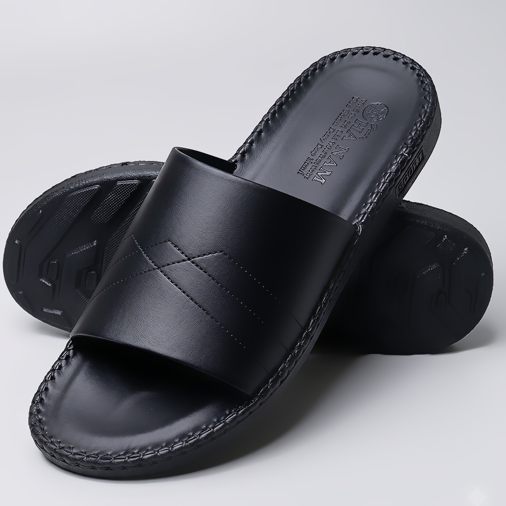 TiTi DO Premium Cowhide Mens Sandals - พื้นยางทนต่อการสึกหรอ - Hot Trend รุ่น DNA22032