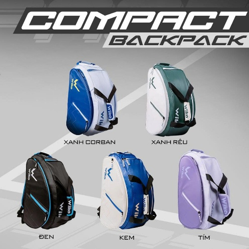 Pickleball BackPack Wika Compact Premium - ของแท้ Wika Pickleball Racket BackPack
