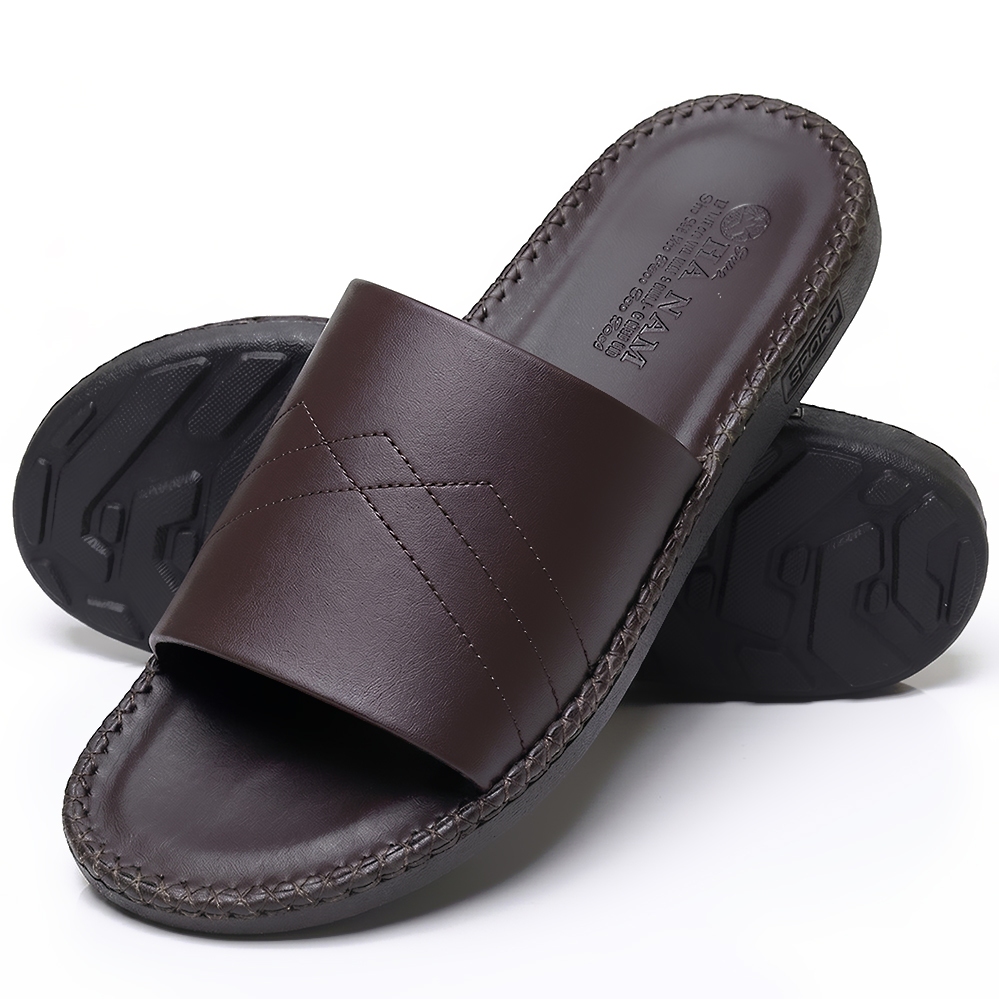 TiTi DO Premium Cowhide Mens Sandals - พื้นยางทนต่อการสึกหรอ - Hot Trend รุ่น DNA22033