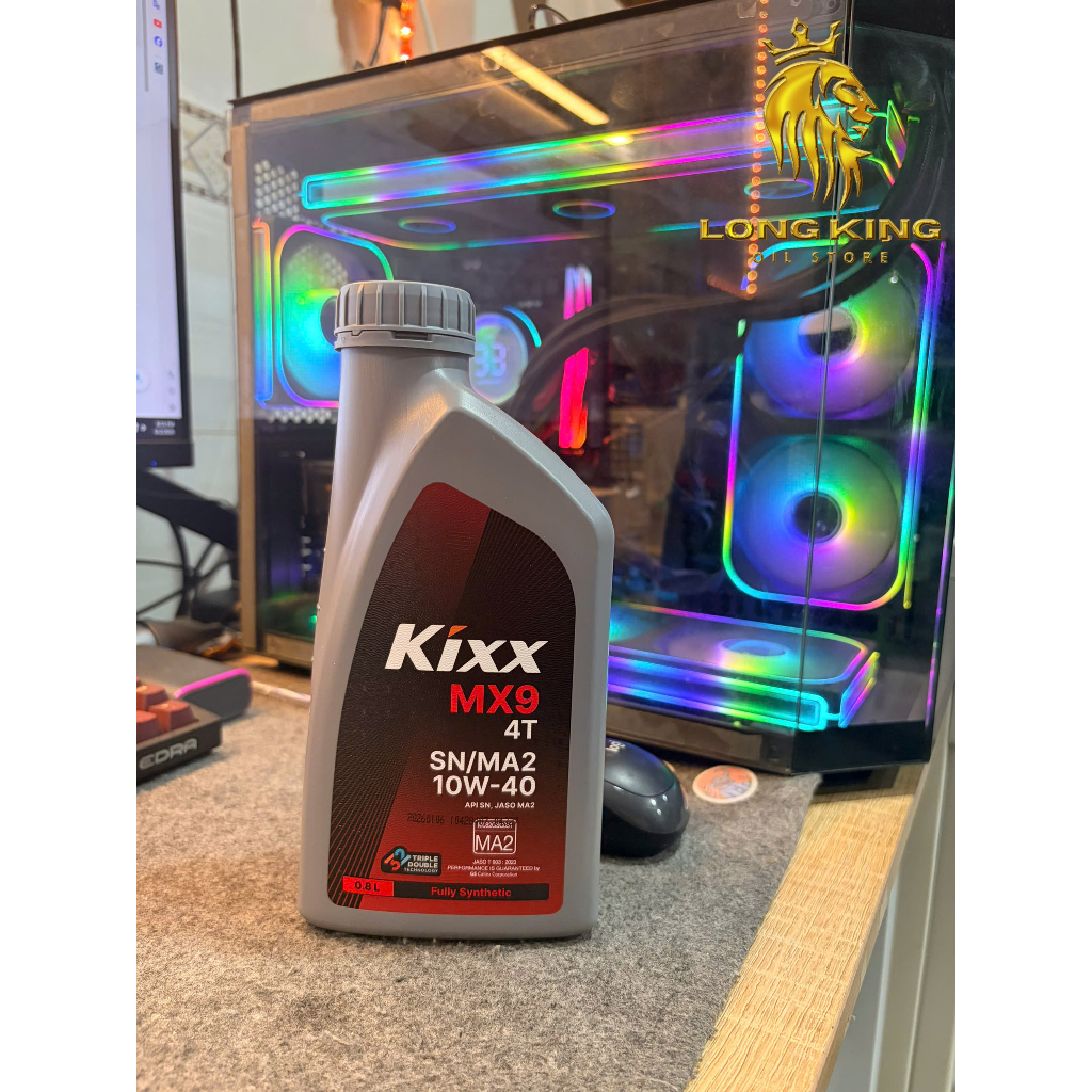 Kixx MX9 10W40 0.8L น้ํามันสังเคราะห์นําเข้าจากเกาหลีสําหรับรถยนต์เกียร์ธรรมดาและเกียร์ธรรมดาคุณภาพส
