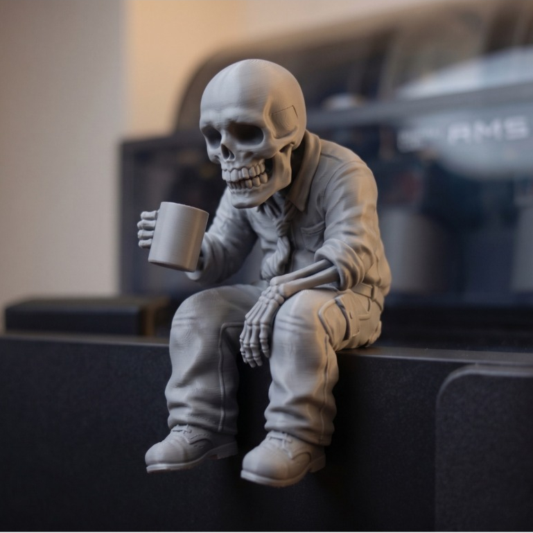 Skeleton/Skull - Skeleton Office Worker นั่งบนผนังหรือคอมพิวเตอร์/Desk Decor