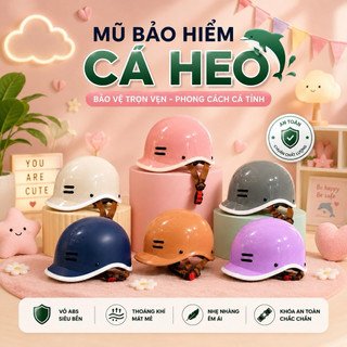 Mũ Nón Bảo Hiểm Nửa Đầu Kiểu Dáng Cá Heo