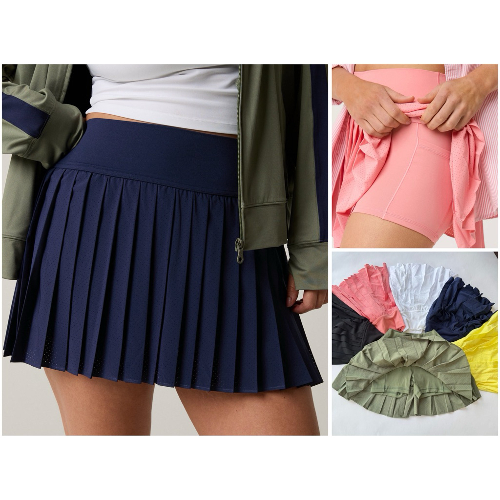 OFFLINE By Aerie Keep It Cool Pleated Skort กระโปรงกางเกงกีฬาผู้หญิง – กระโปรงเทนนิส, กระโปรง Pickle