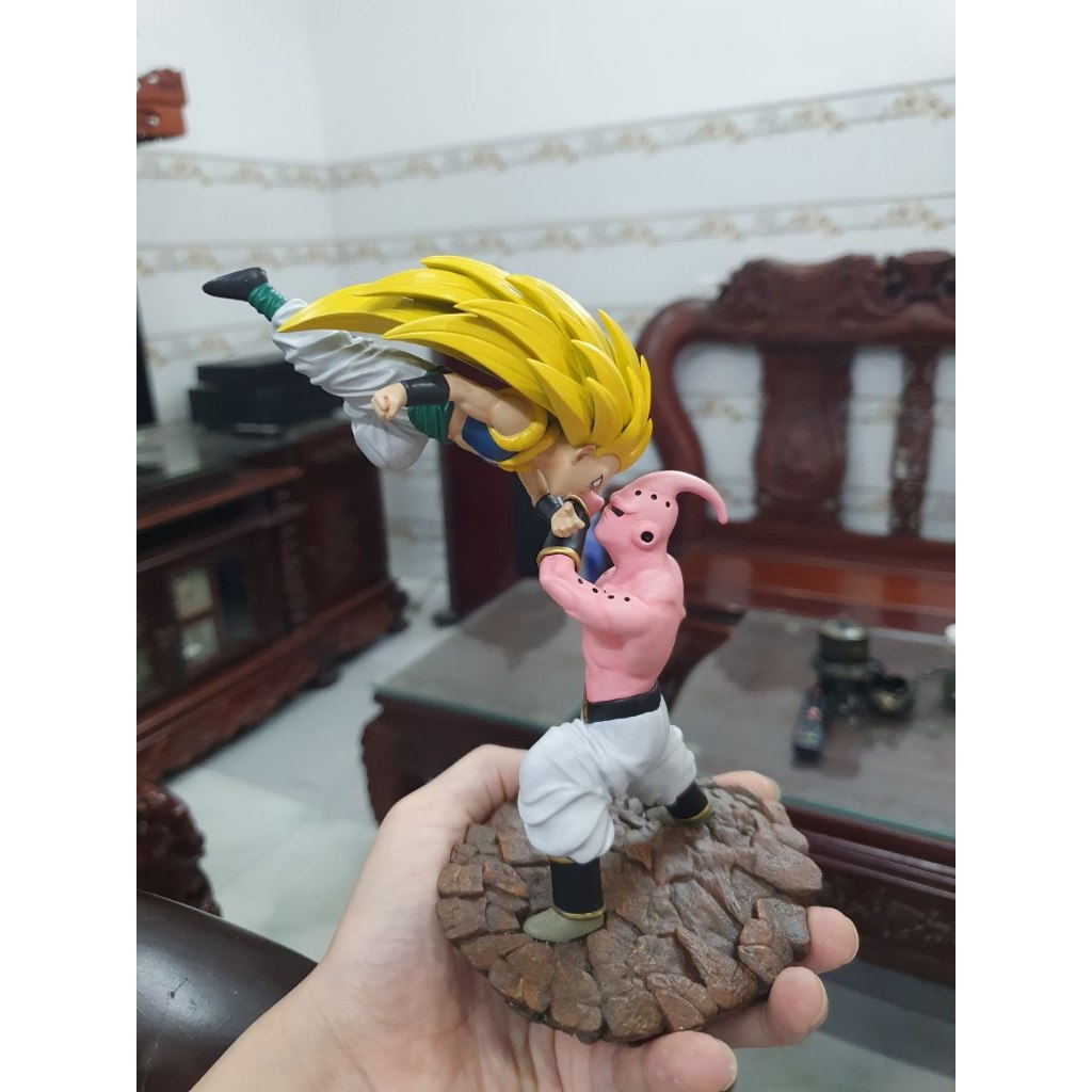 Buu vs Gotenks Model – เรซิ่น 3 มิติทํามือ – สูง 16 ซม