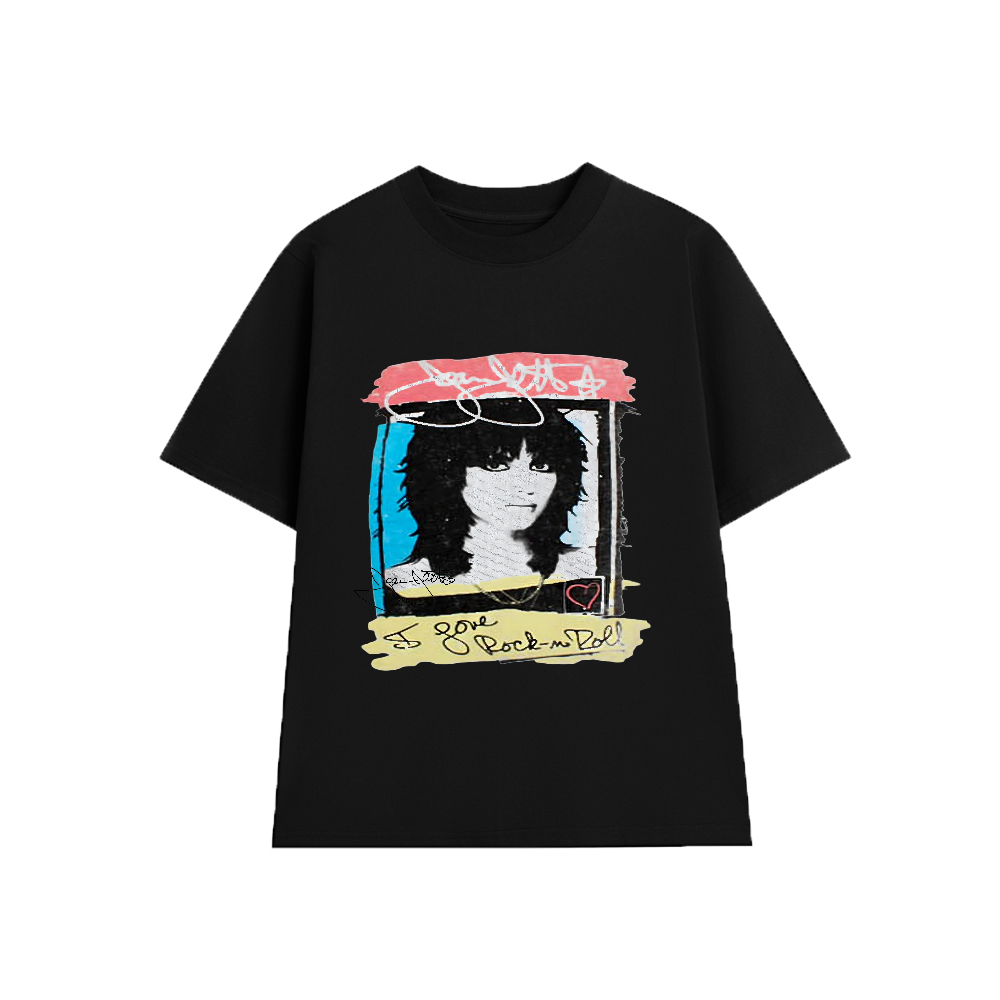 JOAN JETT JJ003 เสื้อยืดผ้าฝ้ายนุ่มทรงหลวม Unisex