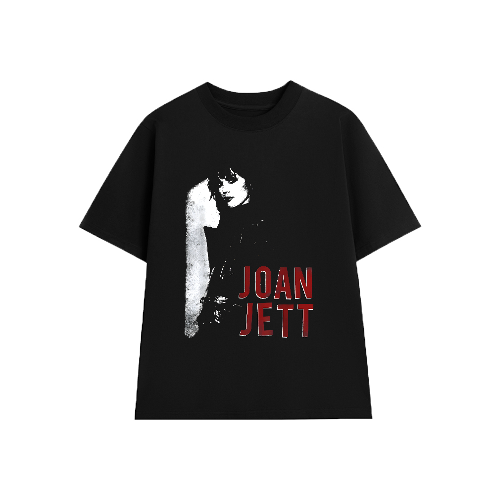 JOAN JETT JJ005 เสื้อยืดผ้าฝ้ายนุ่มฟอร์มหลวม Unisex