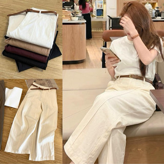 Mã 6407 Quần Tây Ống Suông Nữ Cạp Cao Chất Kaki Nhật Cao Cấp, Form Dài Hack Dáng, Dày Dặn Ít Nhăn ( KHÔNG KÈM ĐAI )- BXG