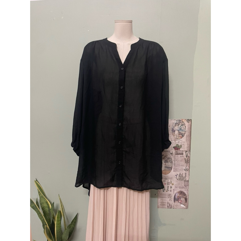 เสื้อหลวมสีดําผู้หญิงญี่ปุ่นฟรีไซส์ได้ถึง เอ็กแอล 88
