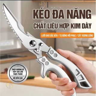 [ Bản 2026] Kéo cắt gà cao cấp,thép không rỉ, Kéo làm bếp đa năng loại xịn của đức thiết kế mới cộng lực mạnh mẽ.