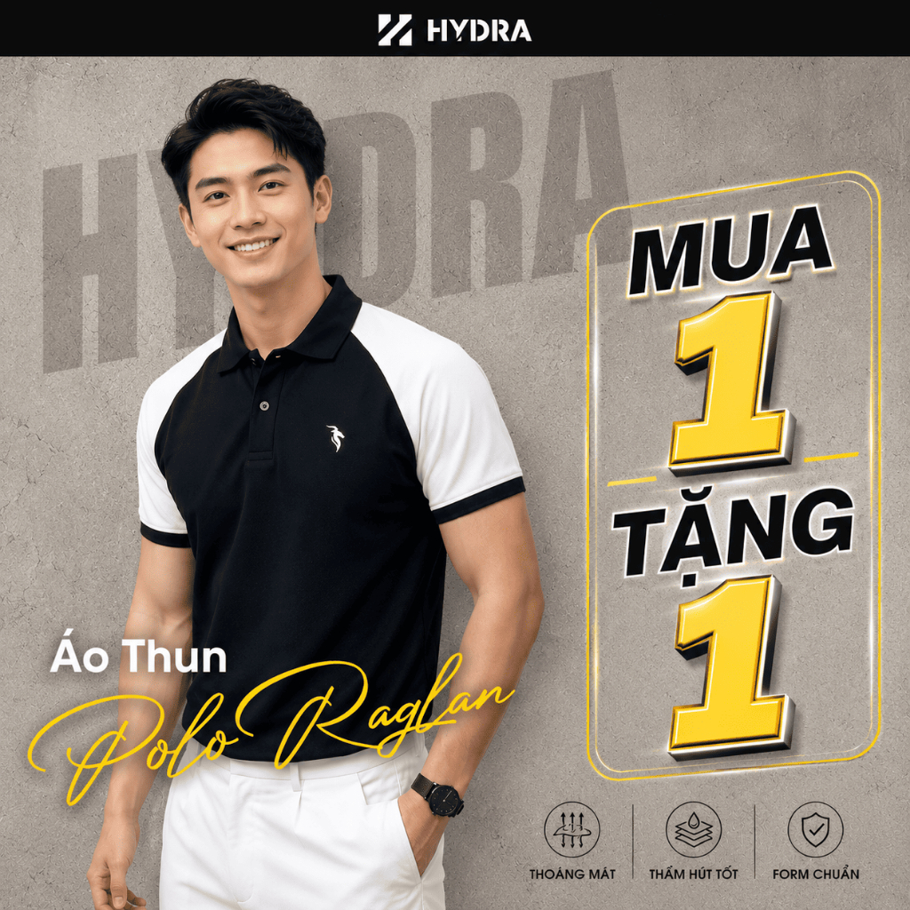 เสื้อโปโลทอ Raglan Hydra Shark