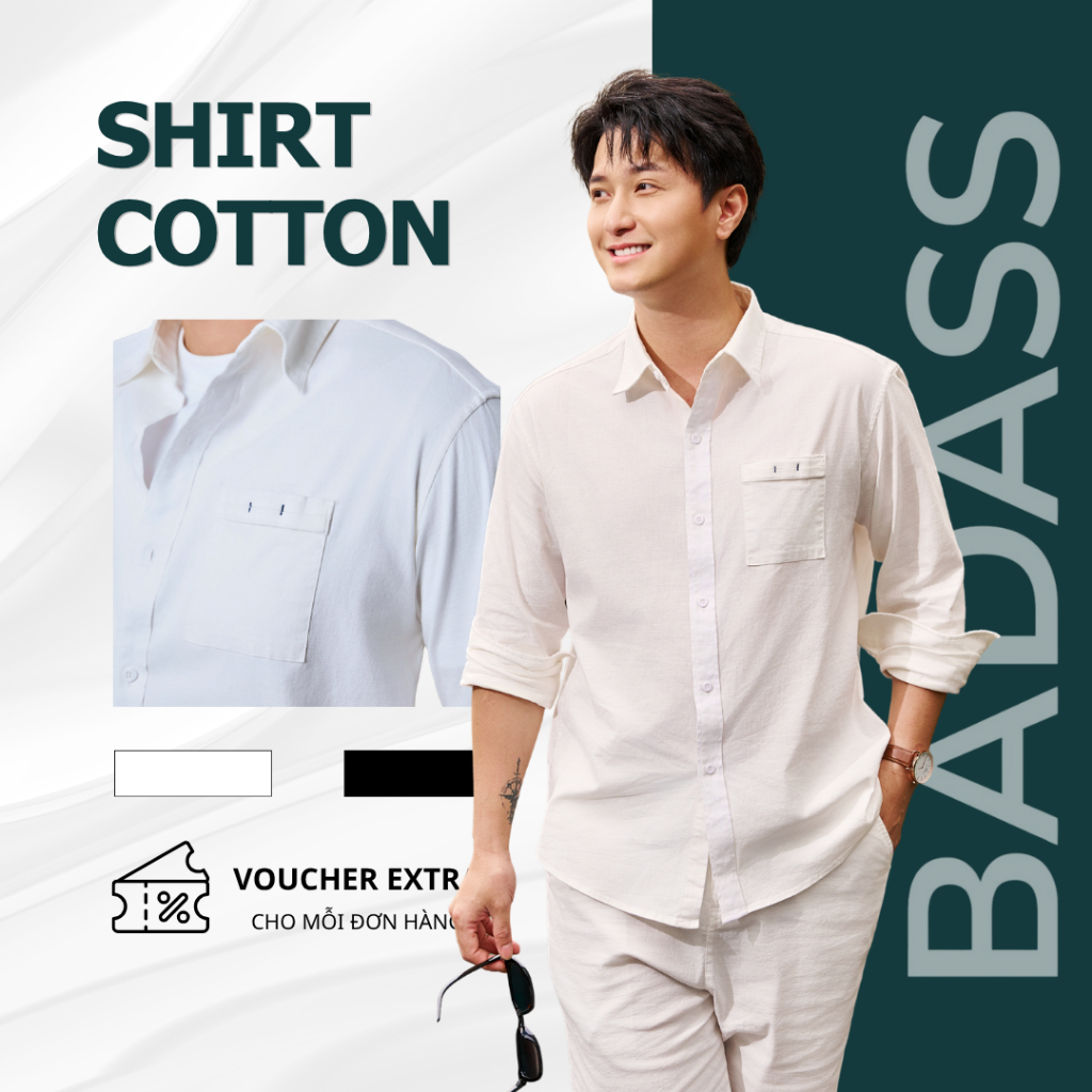 ตอนนี้ ผ่อนคลาย เสื้อเชิ้ตแขนยาวผู้ชายใส่สบายมีกระเป๋าผ้าคอตตอนซึมซับน้ําหนักเบาอ่อนเยาว์ - มาตรฐาน7
