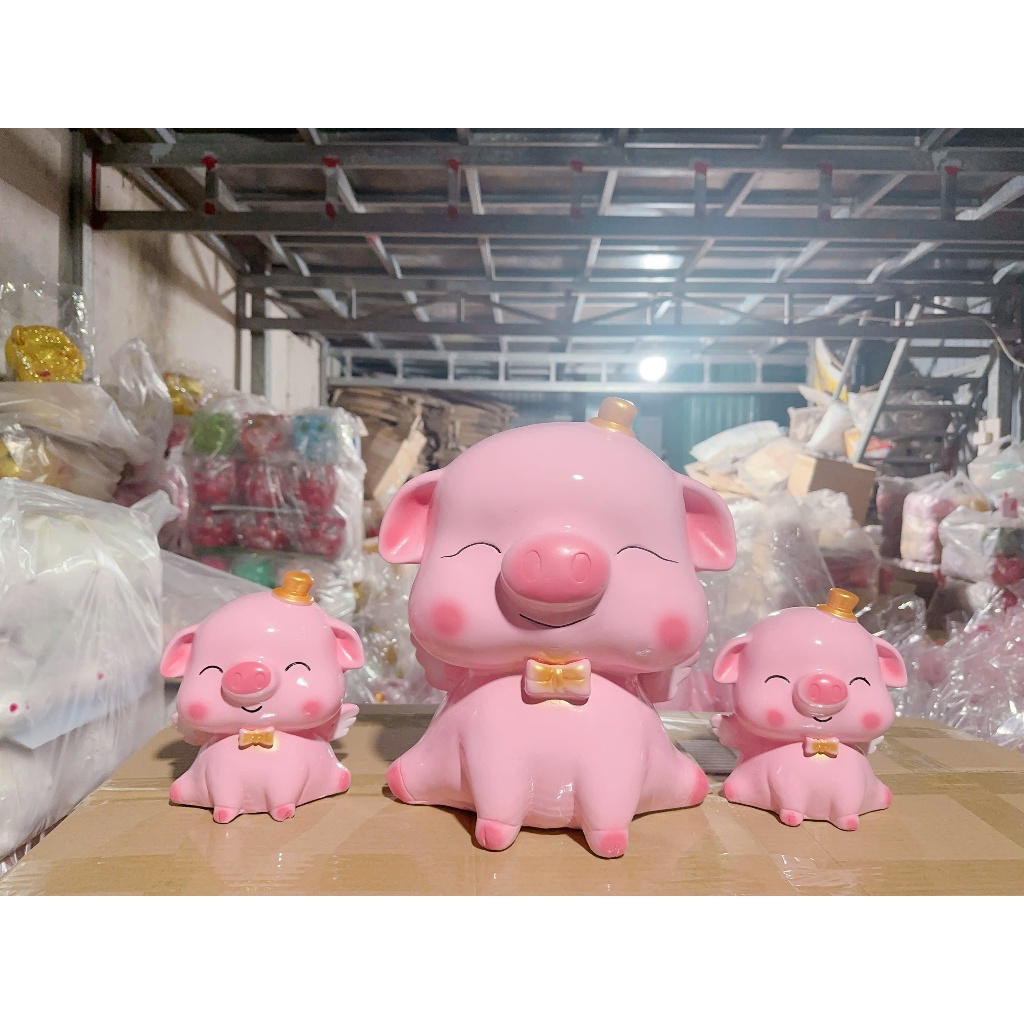 SAVING PIGGY BANK, BIG PINK ANGEL ขนาดใหญ่, 2 สี SAVING PORCELAIN PIG ขนาดใหญ่