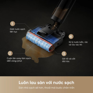 Máy Hút Bụi Lau Sàn Không Dây Dreame H13s FlexReach - Bảo Hành 24 Tháng Chính Hãng - Lau Nhà Tự Cuộn Giặt Sấy Khô