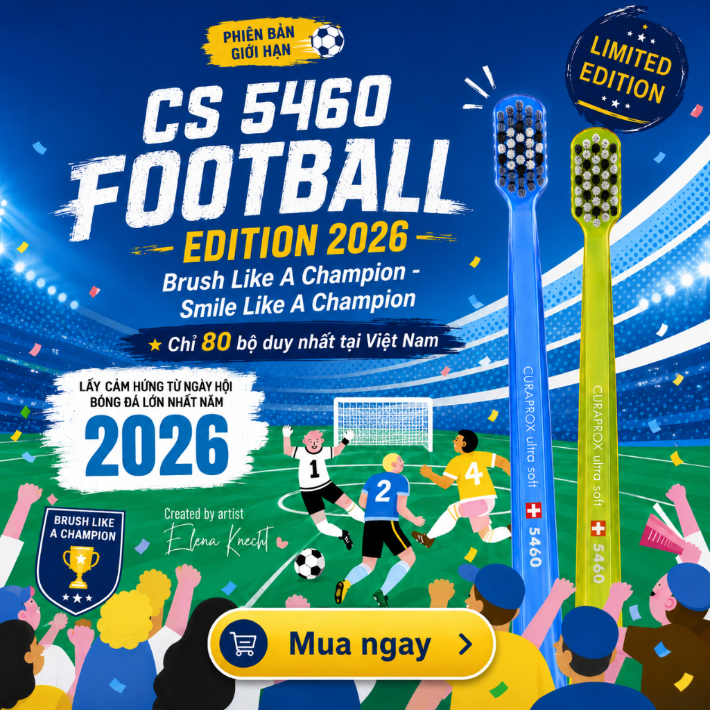 CURAPROX FOOTBALL EDITION 2026 | ชุดแปรงสีฟัน CS 5460 Ultra Soft | รหัสสินค้า 73327035
