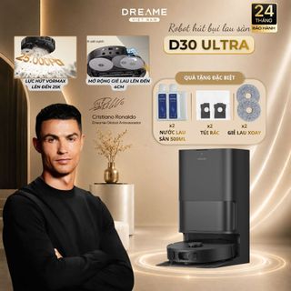 Robot Hút Bụi Thông Minh Dreame D30 Ultra | Bản Quốc Tế | Lực Hút 25k Pa | Tự Động Giặt Sấy Giẻ Lau | Bảo Hành 24 Tháng