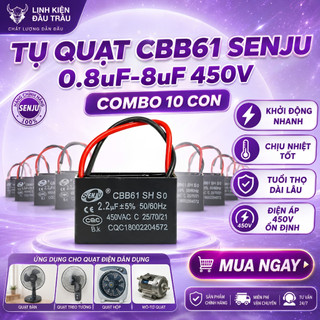 Tụ quạt senko 0.8uF-8uF 450V (10 con) sửa chữa quạt chạy chậm SENJU CBB61 Linh Kiện Đầu Trâu