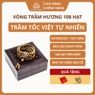 Vòng Tay Trầm Hương Chuỗi Tràng 108 Hạt 6/7/8mm Trầm Tốc Việt - Mộc Trầm Hương MTH