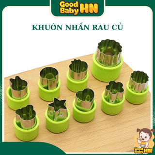 Set 8 khuôn cắt rau củ bằng inox size nhỏ hình trái tim con thỏ - D75