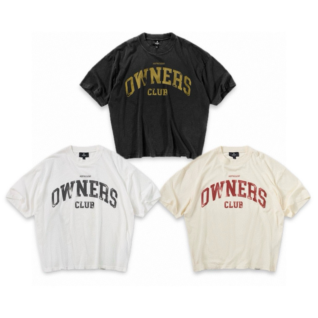 Represents Club Unisex Owners Club Basic Loose Sleeve Off Shoulder T-Shirt