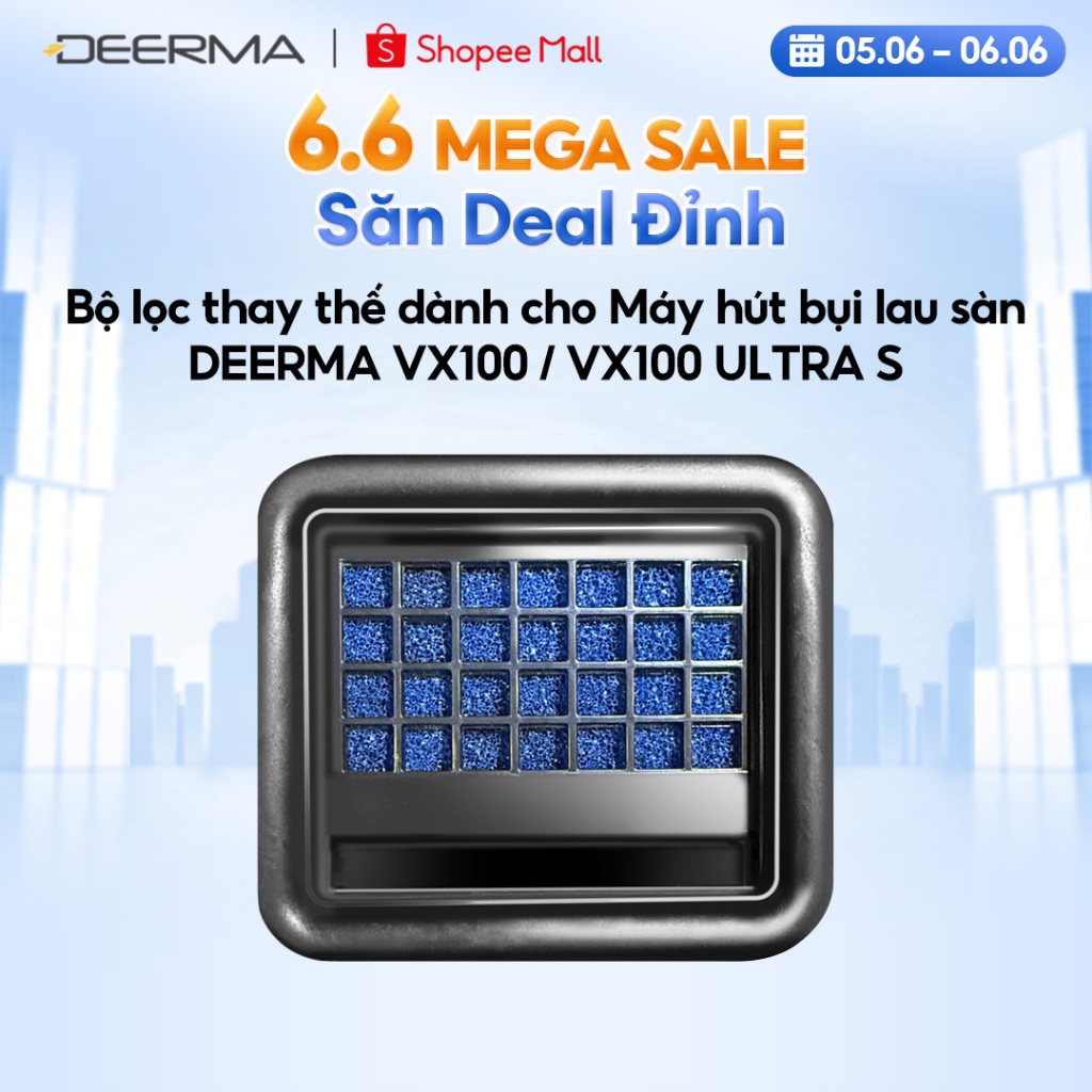 ไส้กรองทดแทนสําหรับเครื่องดูดฝุ่นตั้งพื้น Deerma VX100/ VX100 ULTRA S อุปกรณ์เสริมของแท้