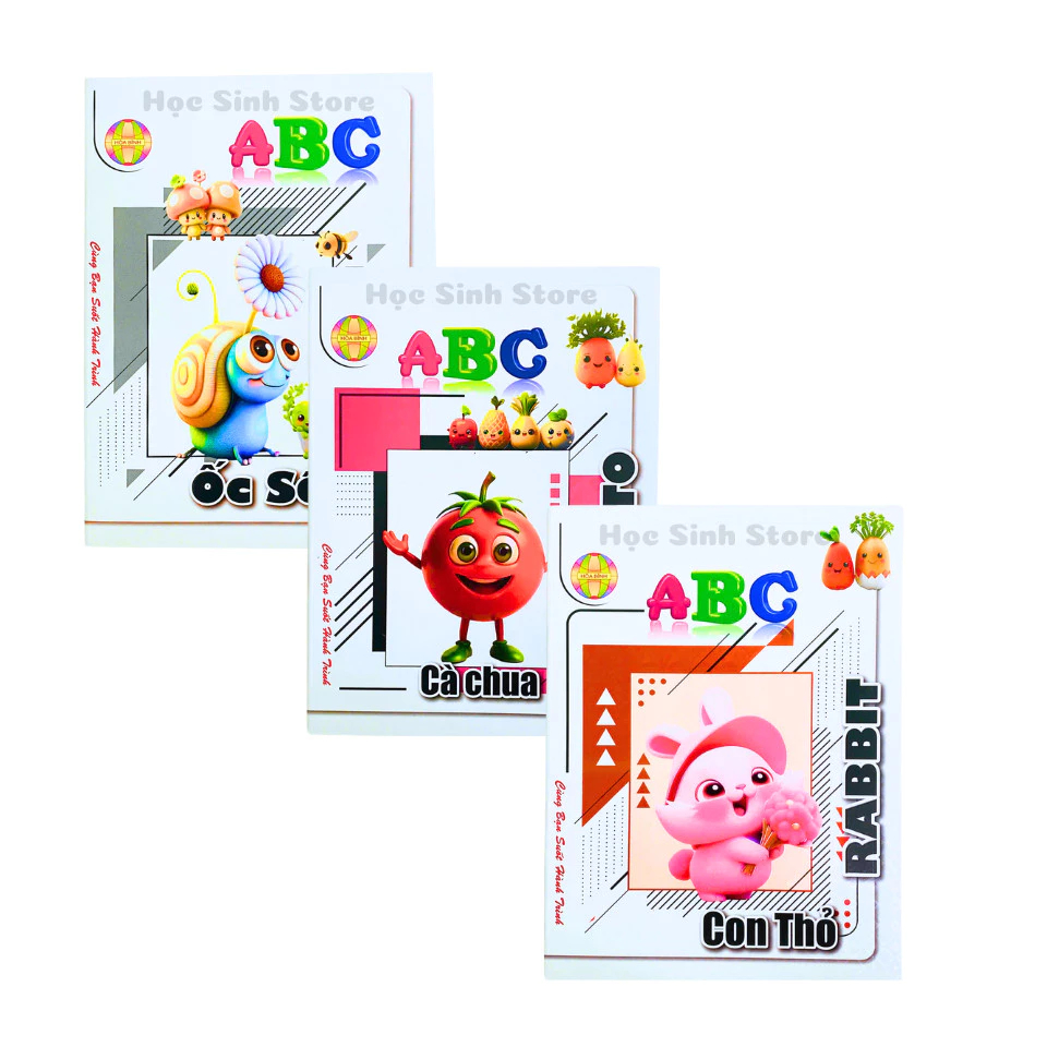 คอมโบ 5 เล่ม เล่ม 4, 5 O Ly ABC 96 หน้า Hoa Binh คุณภาพดี 4 O LY
