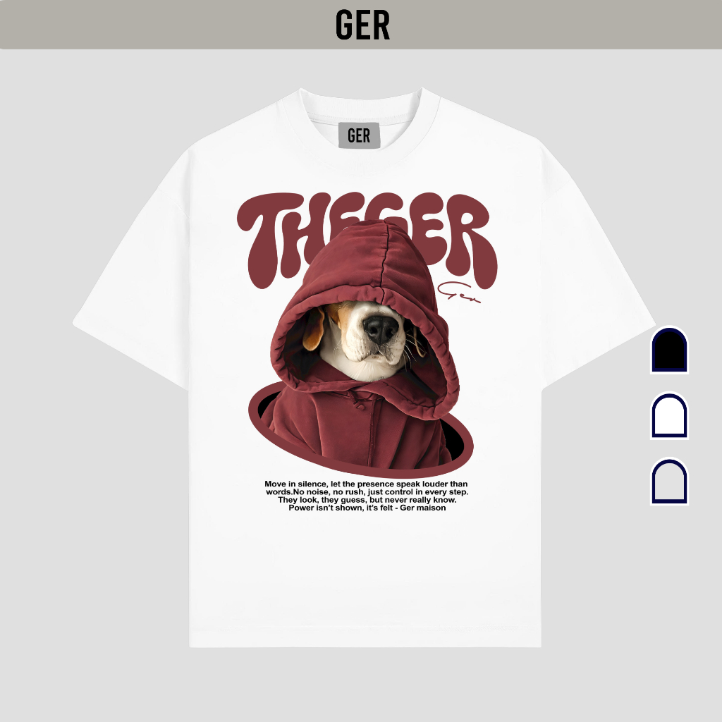 DOGER เสื้อยืดหลวมสําหรับผู้ชายและผู้หญิง Unisex Tshirt ผ้าฝ้าย 100% ของแท้ Oversize เสื้อยืด G47 - 