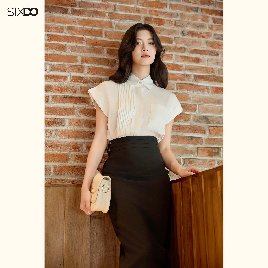 SIXDO Off White Silk Blouse (Off White Silk Blouse)