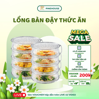 Lồng Bàn Bảo Quản Thức Ăn, Lồng Bàn 5 Tầng Giữ Nhiệt Khay Đựng Hoa Quả Đồ Ăn Tích Hợp Lồng Bàn