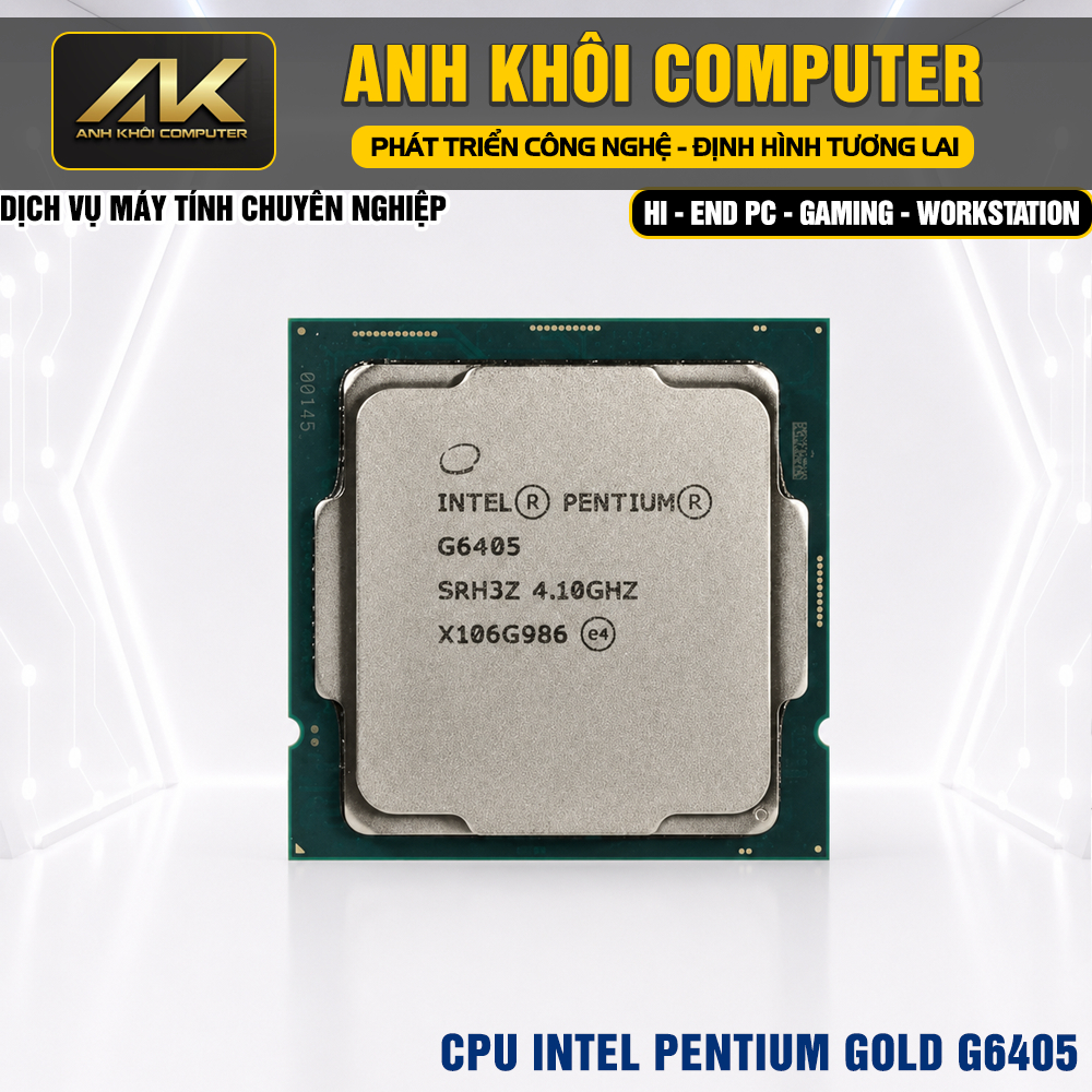 CPU Intel Pentium Gold G6405 4.1GHz 2 Cores 4 ด้ายซ็อกเก็ตของแท้ 1200