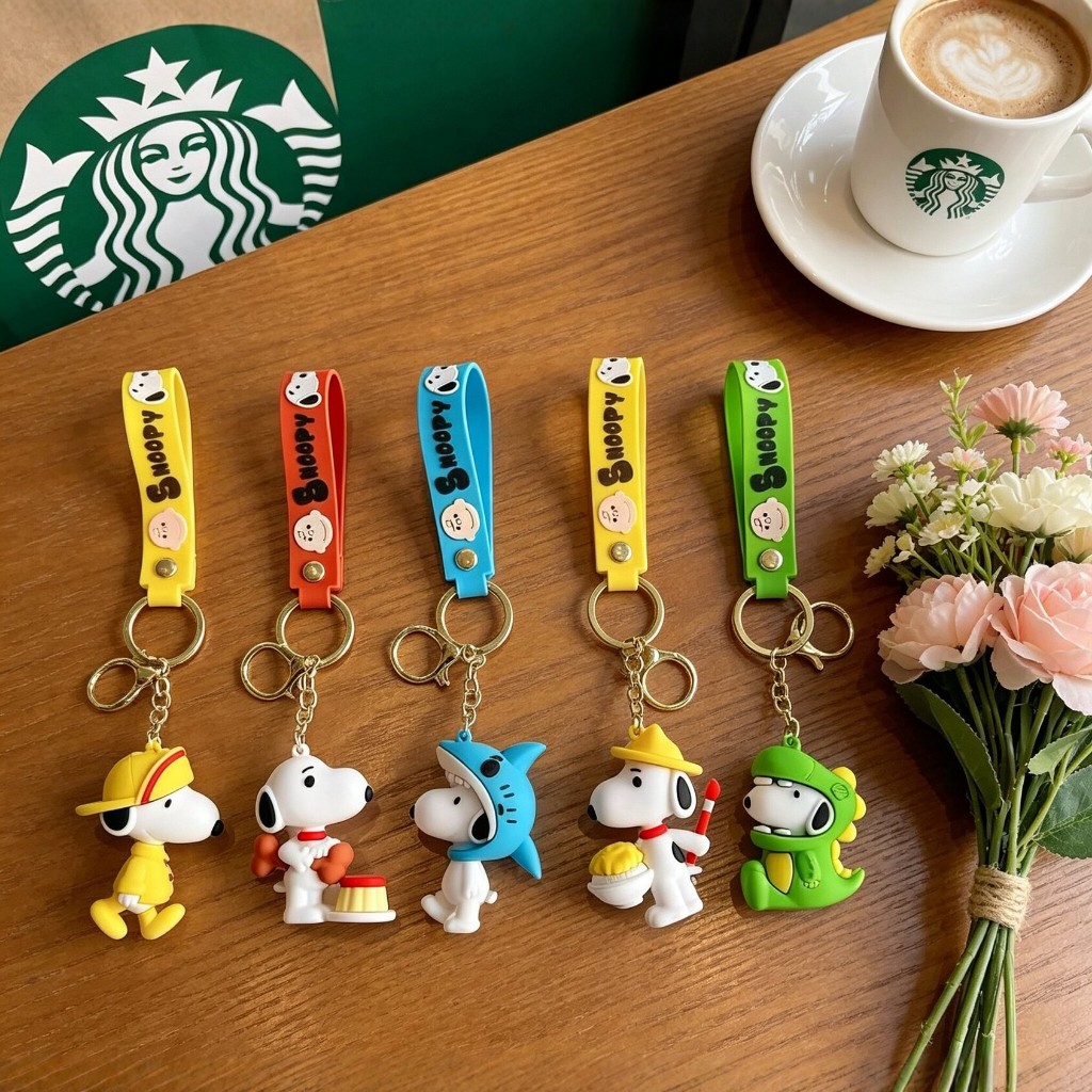พวงกุญแจลูกสุนัข Snoopy น่ารัก ตลก รุ่นใหม่ล่าสุด พวงกุญแจ Snoopy