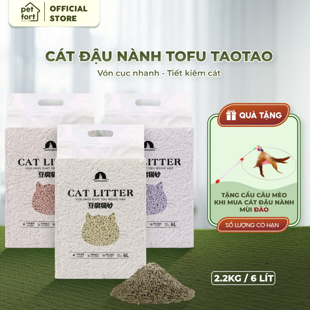 เต้าหู้เต่าเต่าเต่าทราย 2,2กก. 6L - Pet Fort